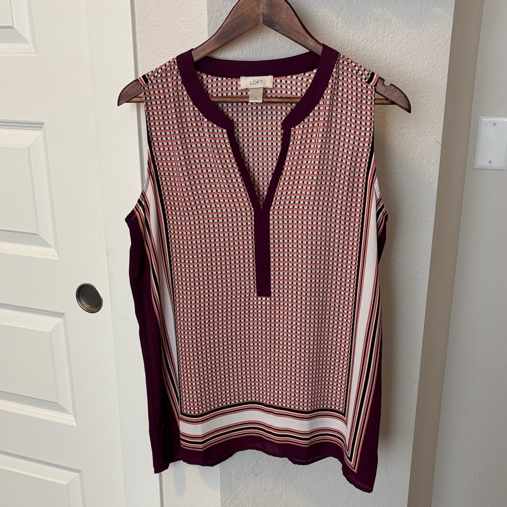 Loft Ladies Sleeveless Tunic/blouse Size M
